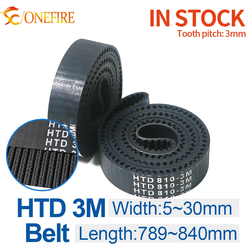 onefire-htd-3m-correia-dentada-789-801-804-810-813-816-822-828-840mm-largura-5-6-9-10-12-15-20-25-30mm-htd3m-correia-de-circuito-fechado