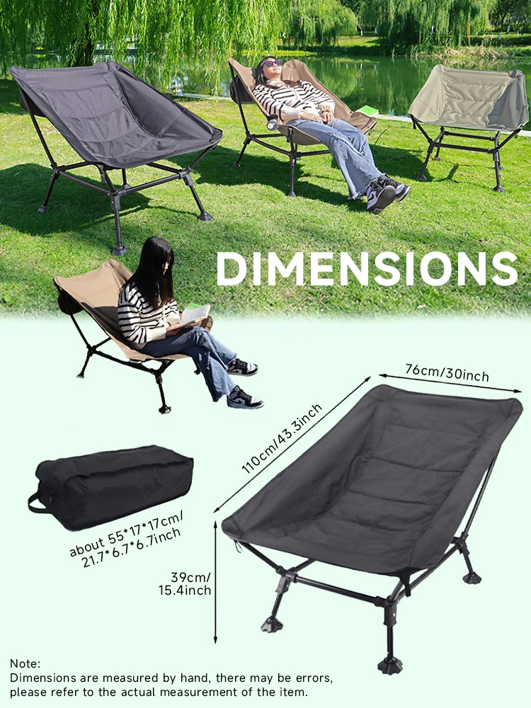 كراسي خارجية محمولة من WESTTUNE قابلة للطي كبيرة الحجم للتخييم مصنوعة من سبائك الألومنيوم وخفيفة الوزن لصيد الأسماك على الشاطئ السياحي #5