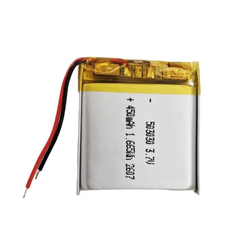20pcs 503030 Polymer Lithium Battery 3.7V 450mAh Rechargeable Soft Pack Cell for Lamp Toy Beauty Instrument Manufacturer Direct
