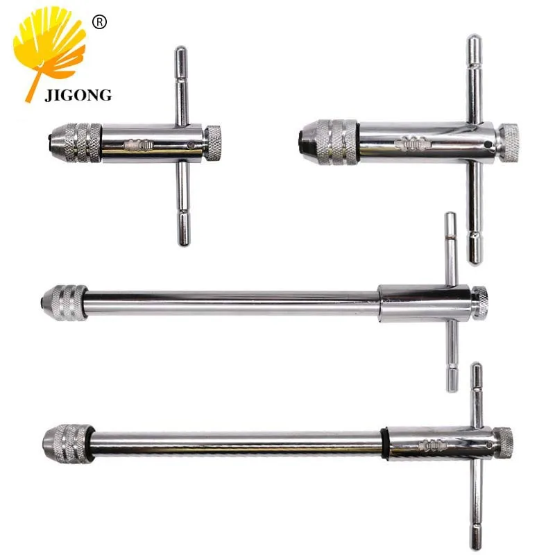 Ratchet tap wrench front and back adjustable winch, tapping wrench T-type extended tap hinge tapping tool