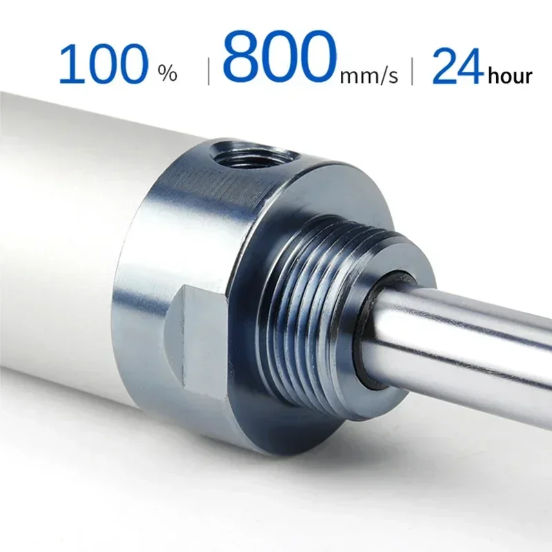 MAL Series Mini Pneumatic Cylinder 16/20/25/32mm Bore 25/50/75/100/125/150mm Stroke Double Acting Aluminum Alloy Air Cylinder