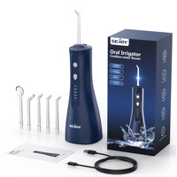 Sejoy Water Flossers for Teeth Electric Oral Irrigator Rechargeable Portable Dental 5 Modes Water Tank 300ML Waterproof Cleaner