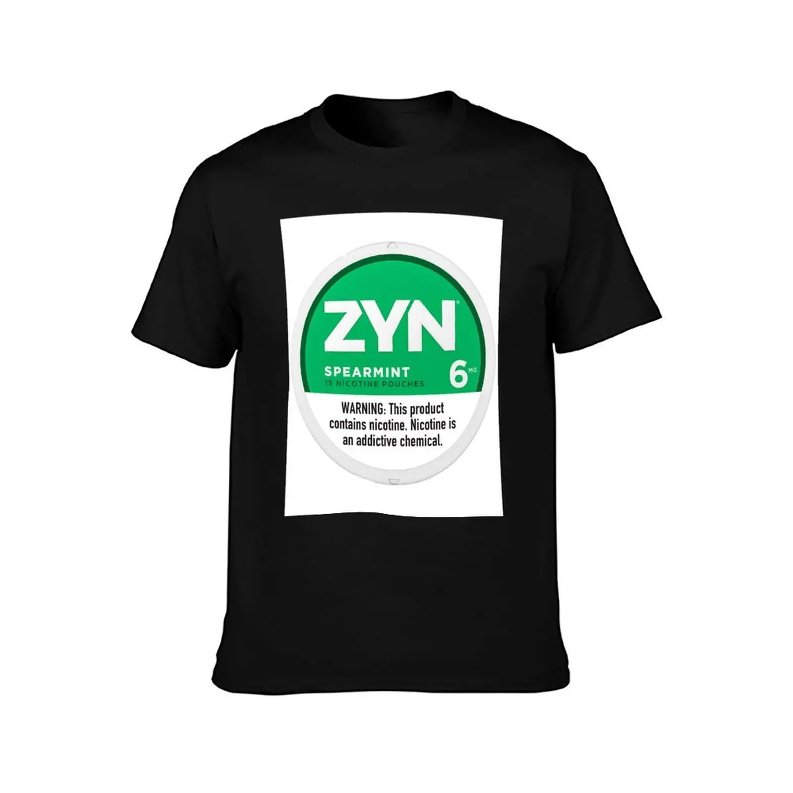 Zyn Shirt Sticker Nicotine Pouches Poster Chill Cool Mint T-Shirt, Summer Casual Cotton Tee, Oversized Streetwear Tops