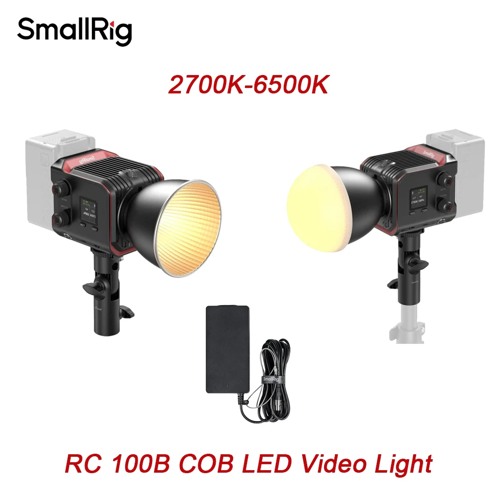 

SmallRig RC 100B COB Светодиодный светильник для видеосъемки 2700K-6500K Профессиональный светильник для фотосъемки на открытом воздухе 4894 4893