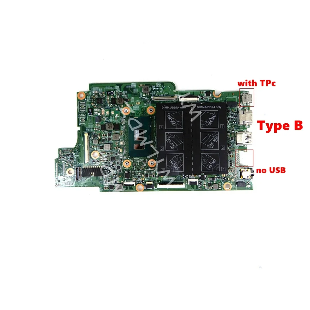 17810-1 Mainboard for DELL  Latitude 3390 2-in-1 Laptop Motherboard with Intel Core  I3-7020U Processor 100% Full Tested Ok