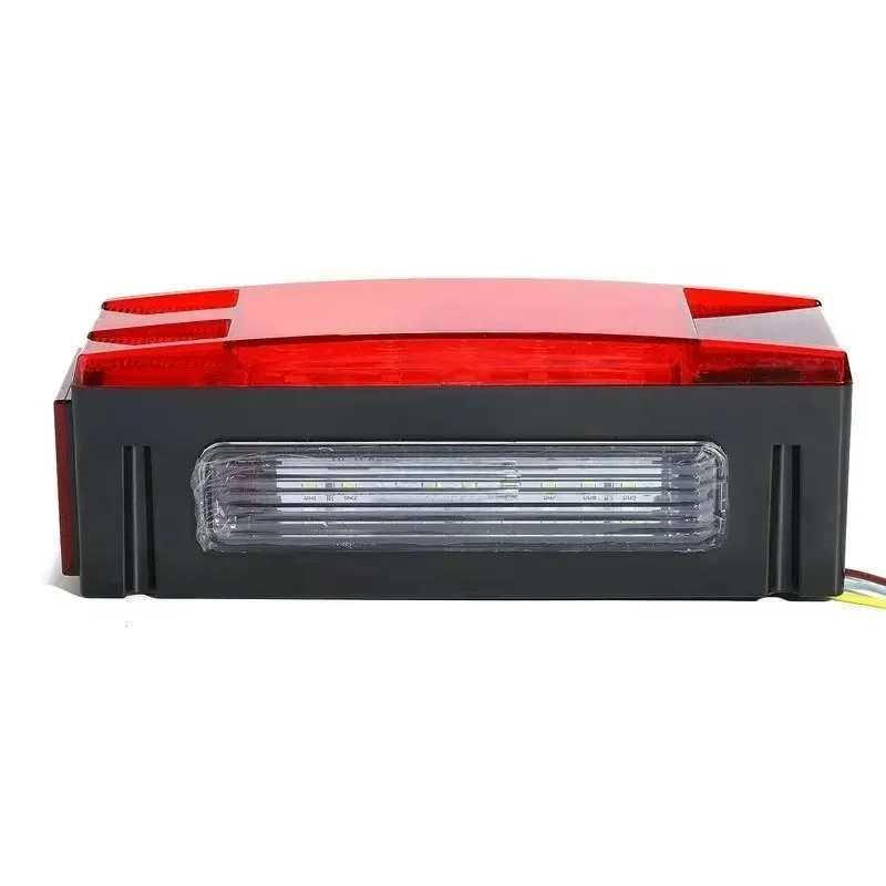2PCS 12V for Camper Truck RV Boat Turn Tail License Lights Rectangular Submersible LED Trailer Light Super Bright Brake Stop
