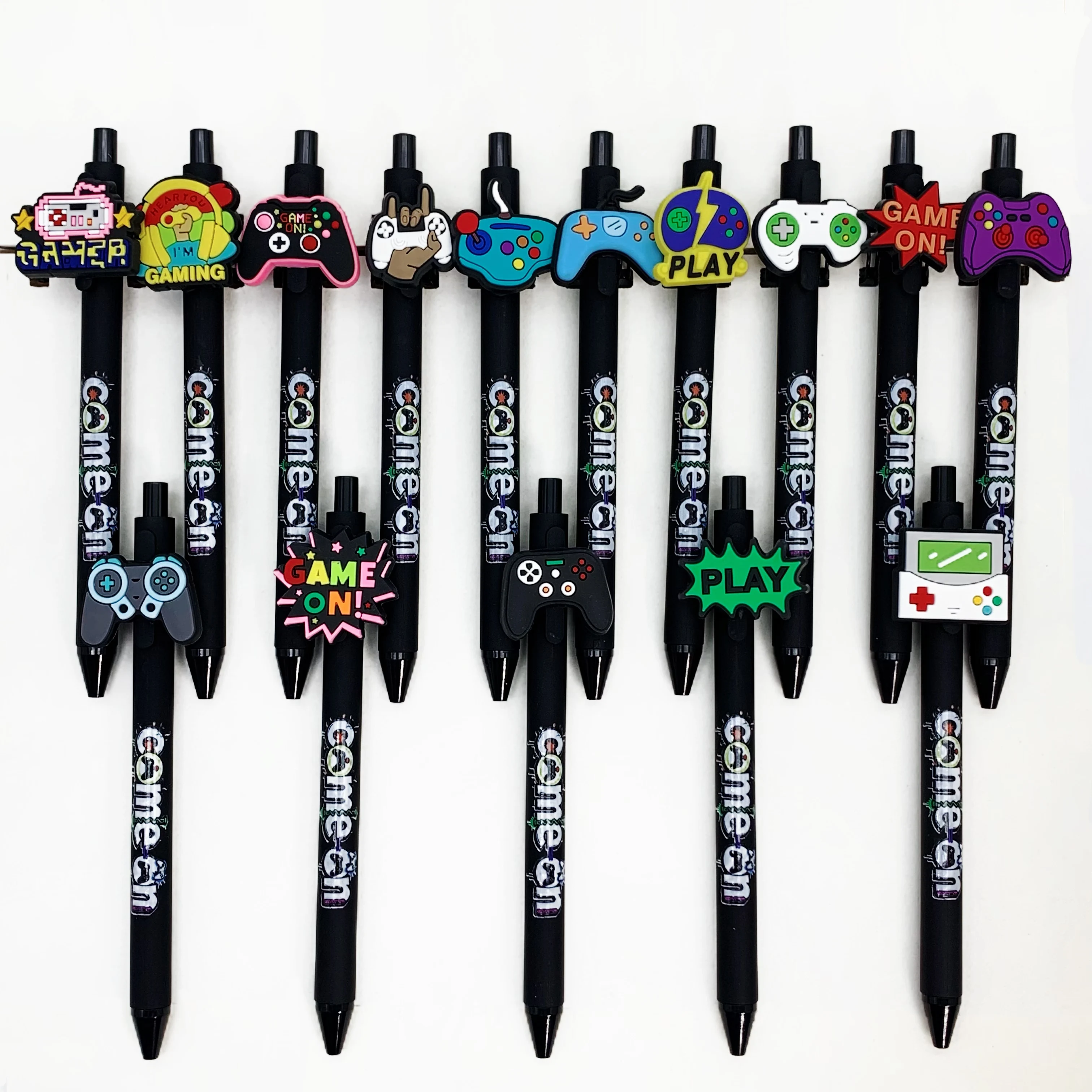 

15pcs Black Game Controller Pattern Themed Ballpoint Pen