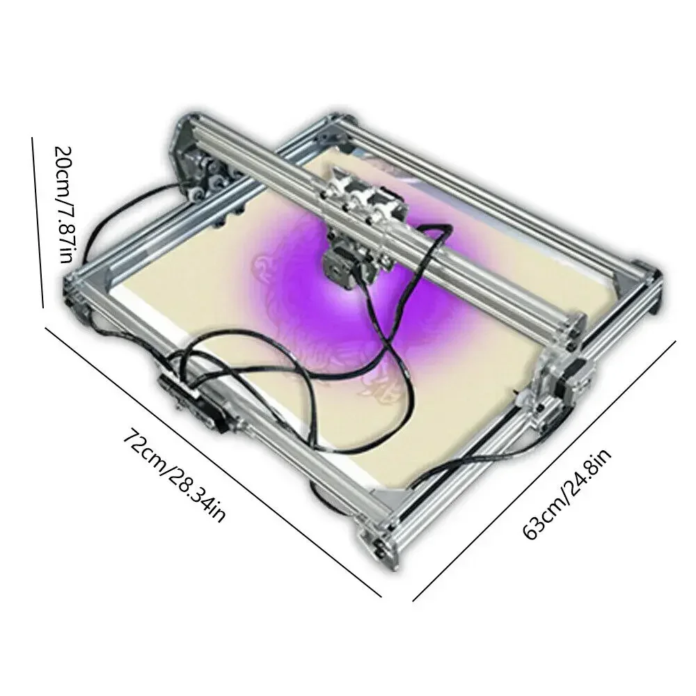 ​ ​ Mini macchina per incisione laser da tavolo Costruzione in alluminio Posizionamento a bassa luminosità per progetti artigianali in pelle con corno di bambù ​ ​