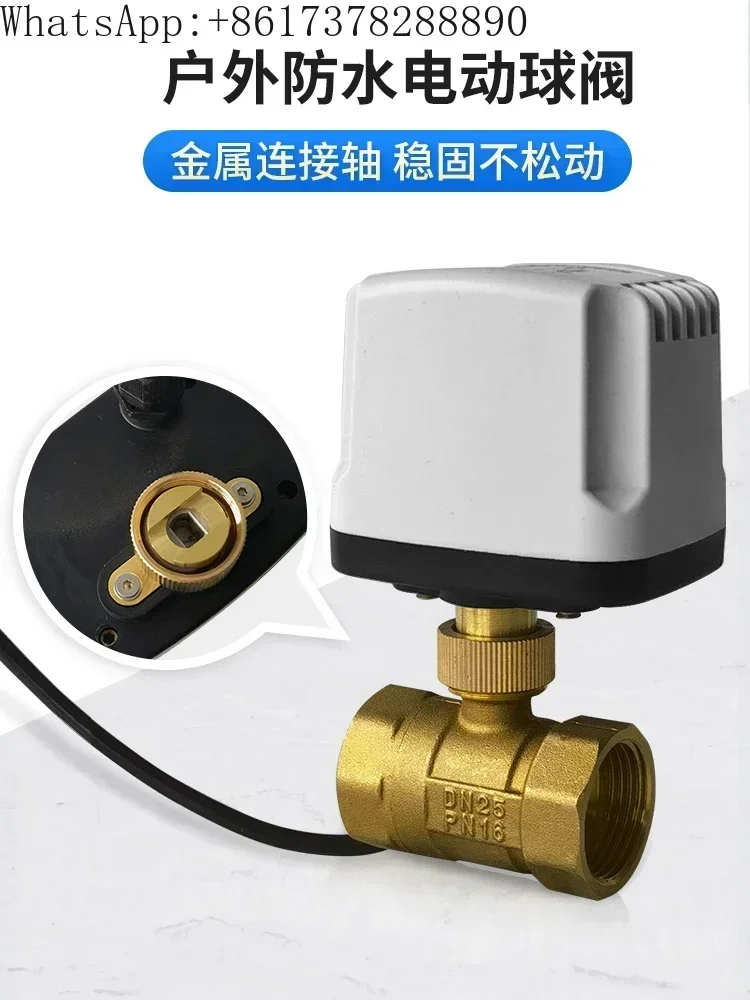 Waterproof Electric Two-Way Ball Valve 220V/24V/12V 4min/6min Micro Threaded Copper Normally Closed for Water Control Systems
