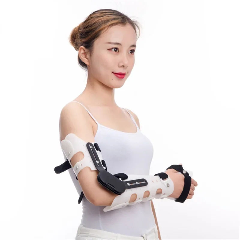 Adjustable elbow joint fixation brace, wrist, palm, forearm, upper arm, forearm, lower radius fracture reduction