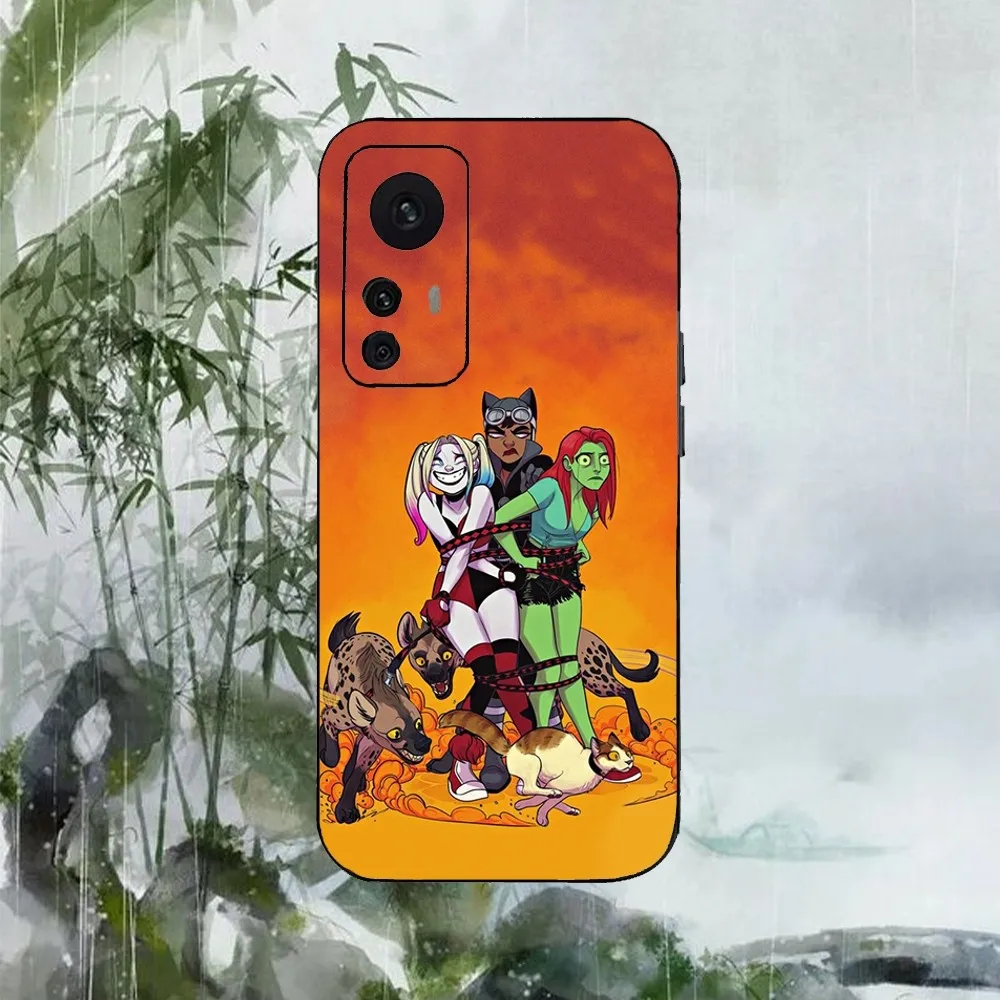 H-Harley Q-Quinn P-Poison Ivy Phone Case For Xiaomi 11 Redmi Note 11 5G 8T 9A 9 10T Note8Pro Note9 12SUltra Black Case