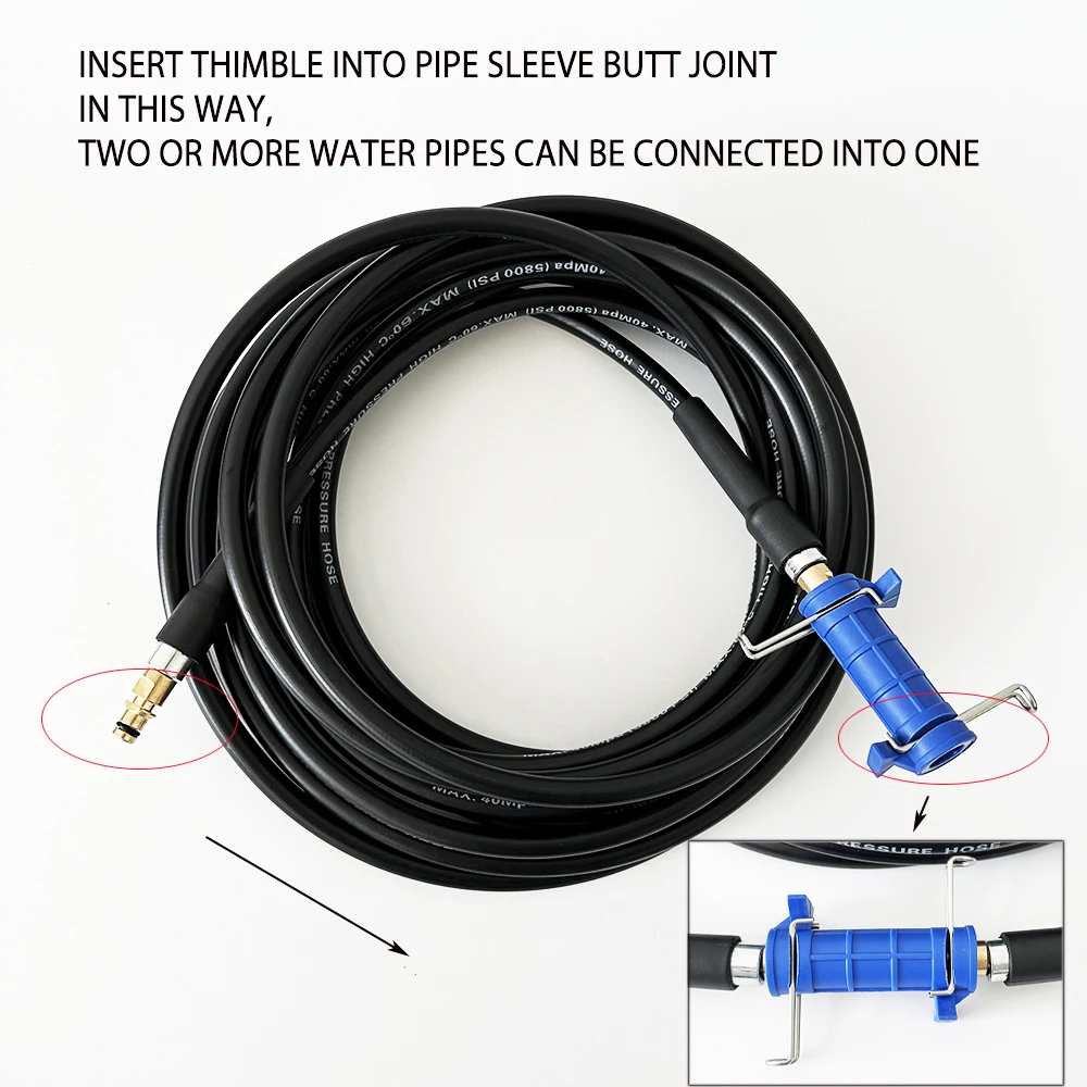 0.5~40M High Pressure Car Washer Water Cleaning Hose Pressure Washer Extension Hose Car Wash Nozzles Fiber Reinforced PE Kit