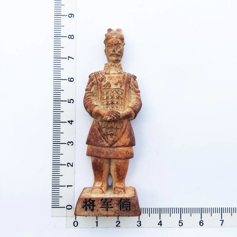 Chinese Statue Painted Refrigerator Magnet, Souvenir Decoration, Message Post, Qin Shi Huang Statue, Creative Tourism Souvenir