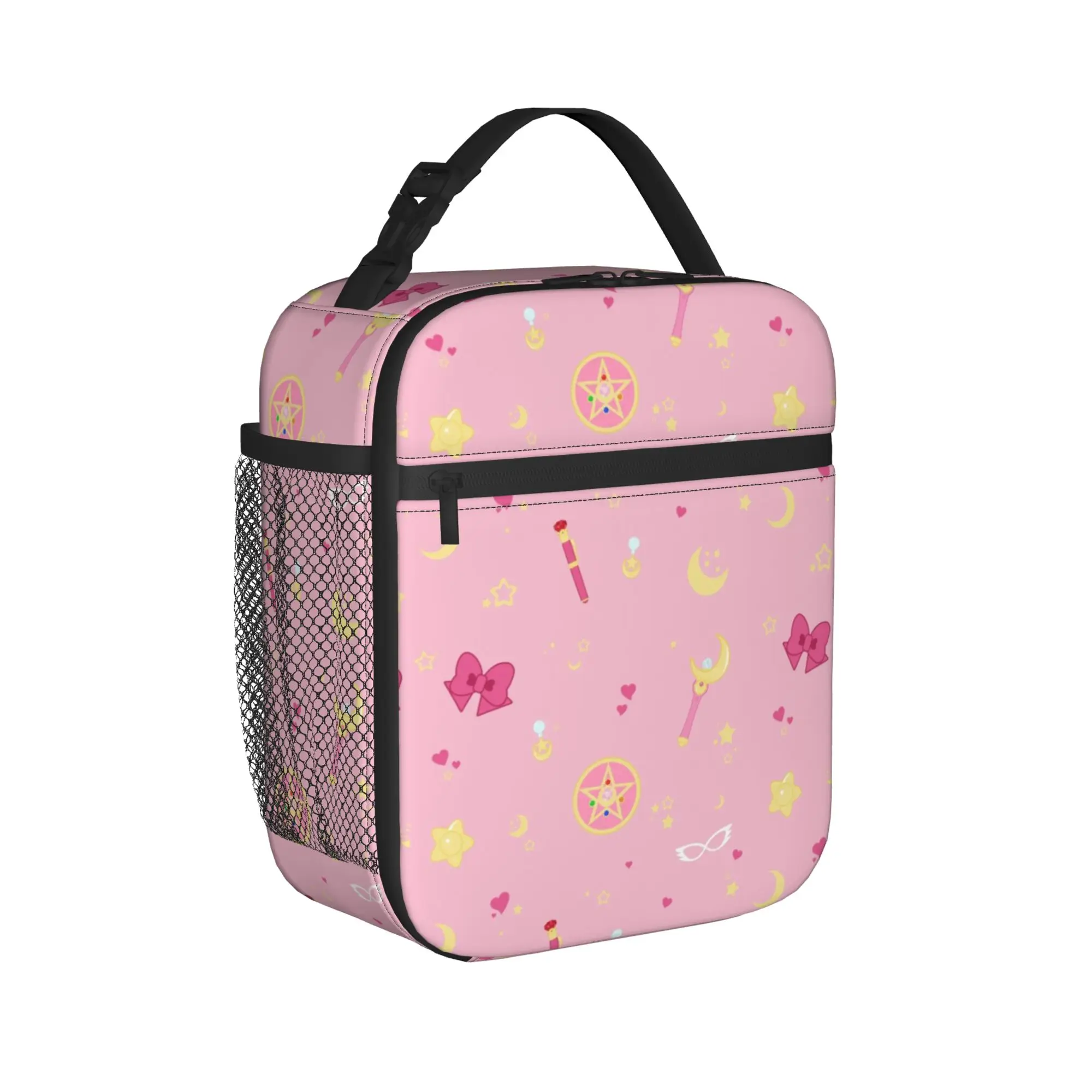Usagis Tsukinos Cartoon Moon Cat Insulated Lunch Bags for Men Women  Food Container Portable Thermal Cooler Bento Box For Work