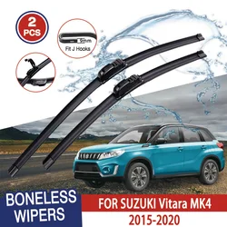 Автомобильные стеклоочистители для SUZUKI Vitara MK4 2015-2020, U-образные мягкие резиновые бескаркасные стеклоочистители без каркаса, HD стеклоочистители 24