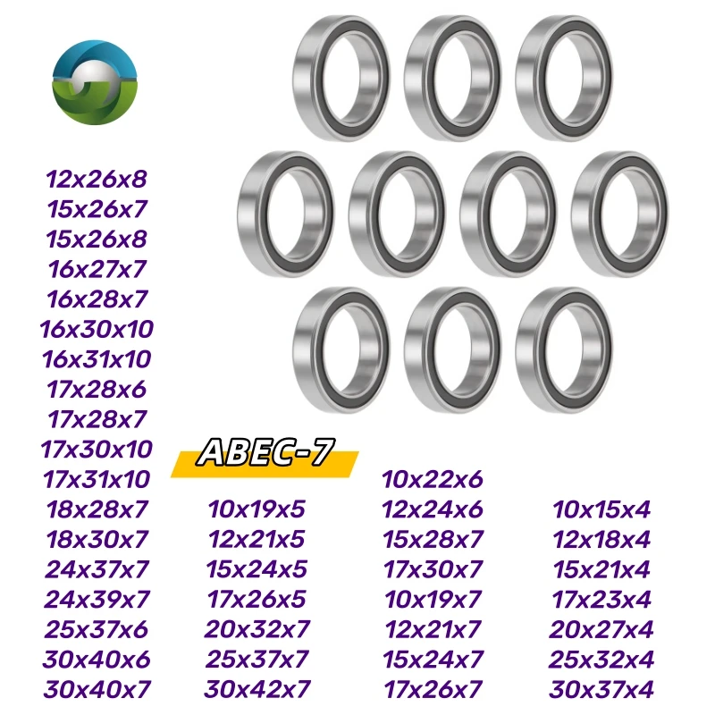 10pcs 17286 163010 16277 163110 15267 16287 17287 18287 18307 24377 30406 25376 2RS Bearings Rubber Sealed Bicycle Ball Bearing