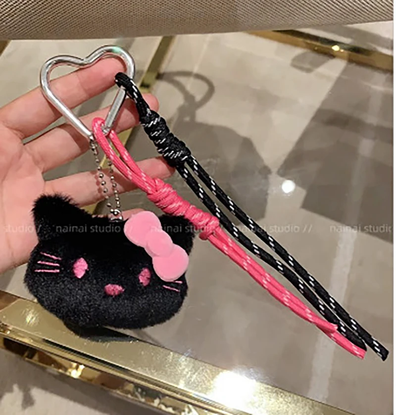 Sanrios Hellokittys miroir porte-clés Y2K sac à main pendentif filles amour coeur porte-clés sac décorations bijoux accessoires filles cadeau