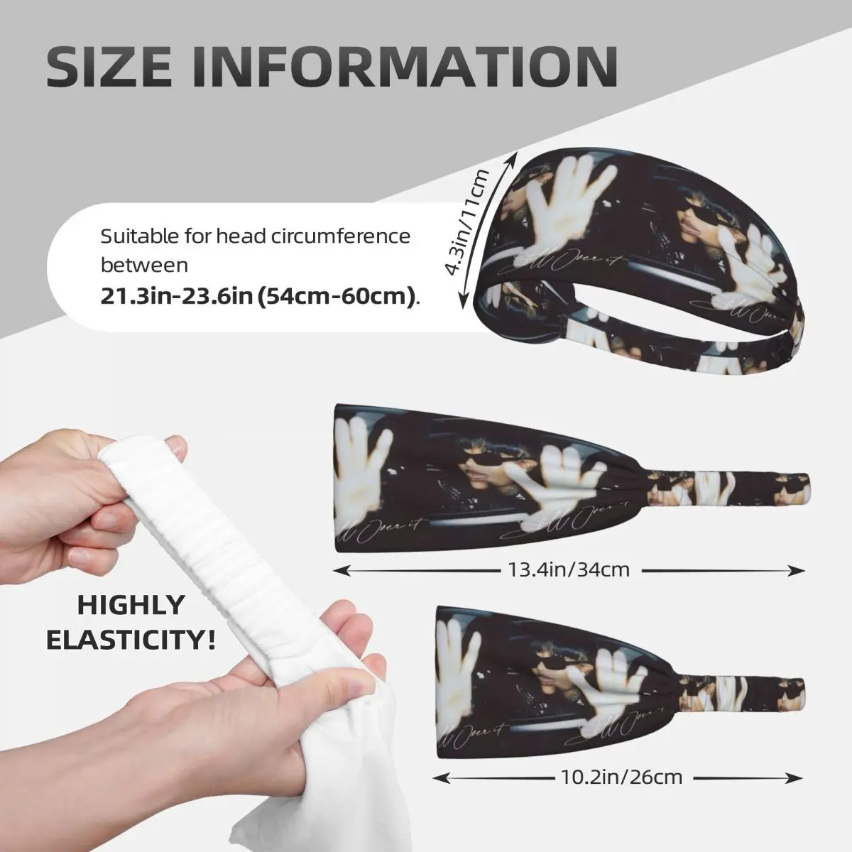 Summers personalizados caminantes American R & B Singer entrenamiento bandas para el sudor hombres mujeres antideslizantes diademas absorbentes para correr