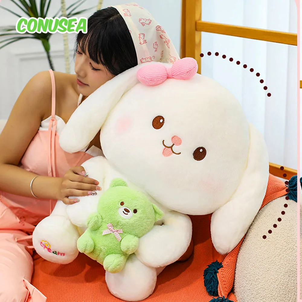 

Kawaii Bunny Bear Plush Toy Cute Rabbit Plush Toy Stuffed Animals Pillows Kids Birthday Christmas Gift for Girls Valentine's Day
