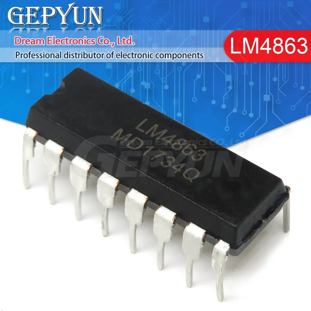 5PCS LM4863D DIP16 LM4863 audio verstärker IC Auf lager