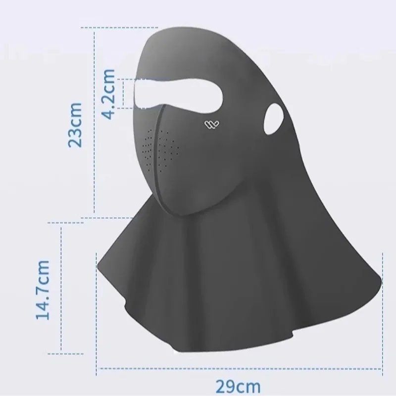 Masque facial de Protection solaire pour femmes, Protection solaire d'été, frais, respirant, doux, complet, Protection du cou, extérieur, soie glacée 2025