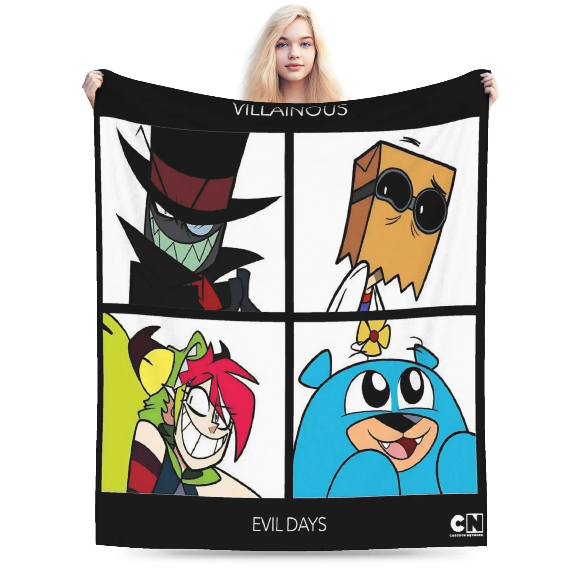 Villainous Comdy Blankets Flannel  Relax Lightweight Thin Throw Blankets for Bedding Rug Piece