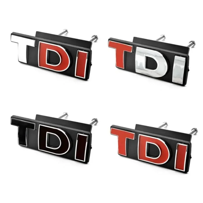 3D Metal TDI Logo Car Front Grille Emblem Sticker Fender Side Rear Trunk Auto Badge Decor For VW Polo Golf Jetta Passat MK4 MK5