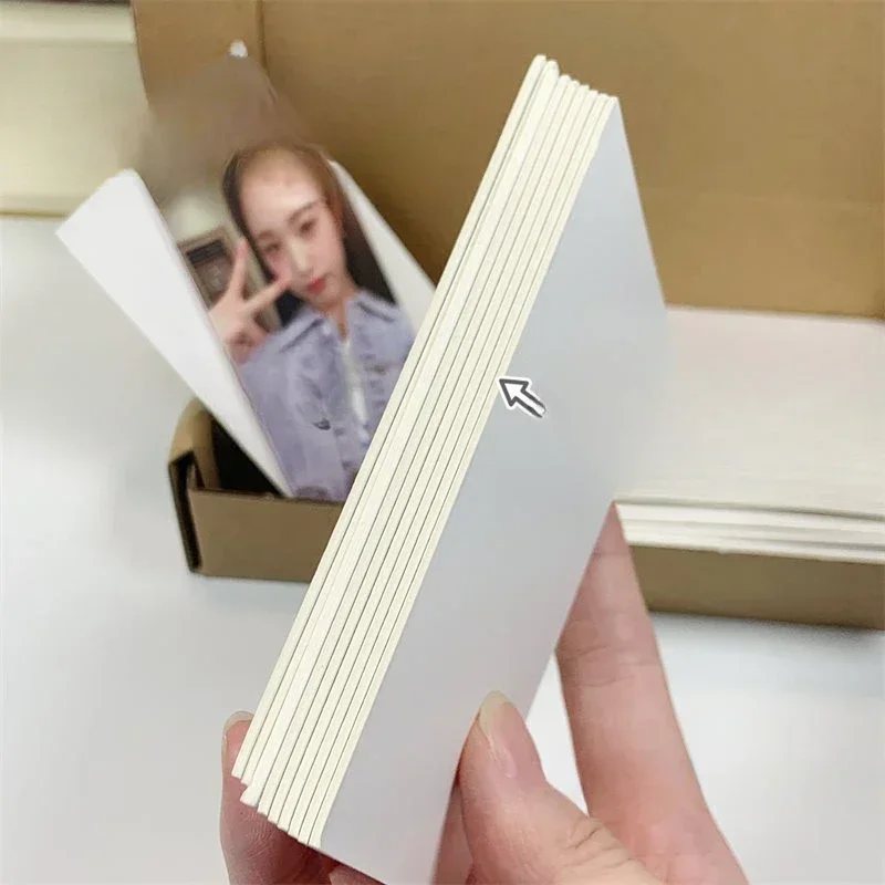 10Pcs A7 White Cardboard Card Protection Out Small Card Packaging Thick Cardboard Packaging Office Desk Accessories