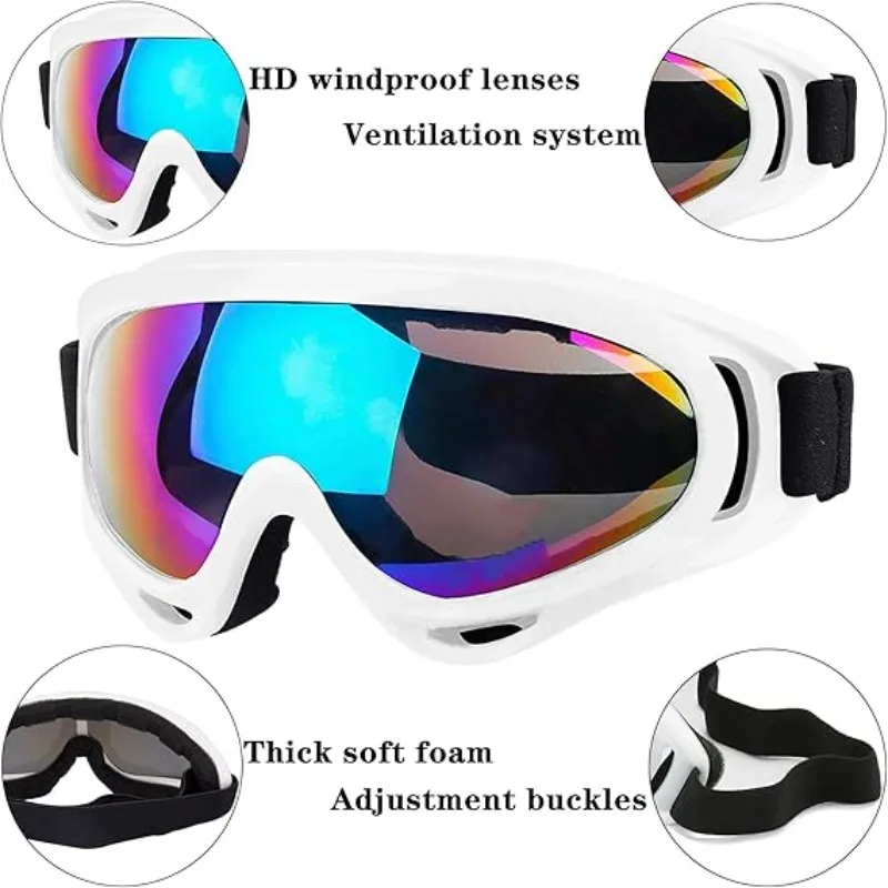 Outdoor Sport Ski Goggles Anti fog UV400 Protection Ski Mask Male Female Anti-Fog Big Face Snow Glasses Snowboard Skiing Eyewear