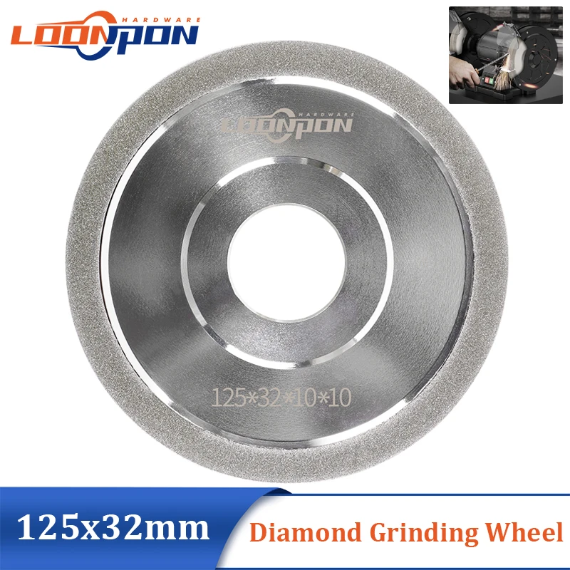 125mm Diamond Grinding Flap Wheel Drill Bit Grinder Circle Sharpener Disc for Carbide Metal Tungsten Steel Milling Cutter