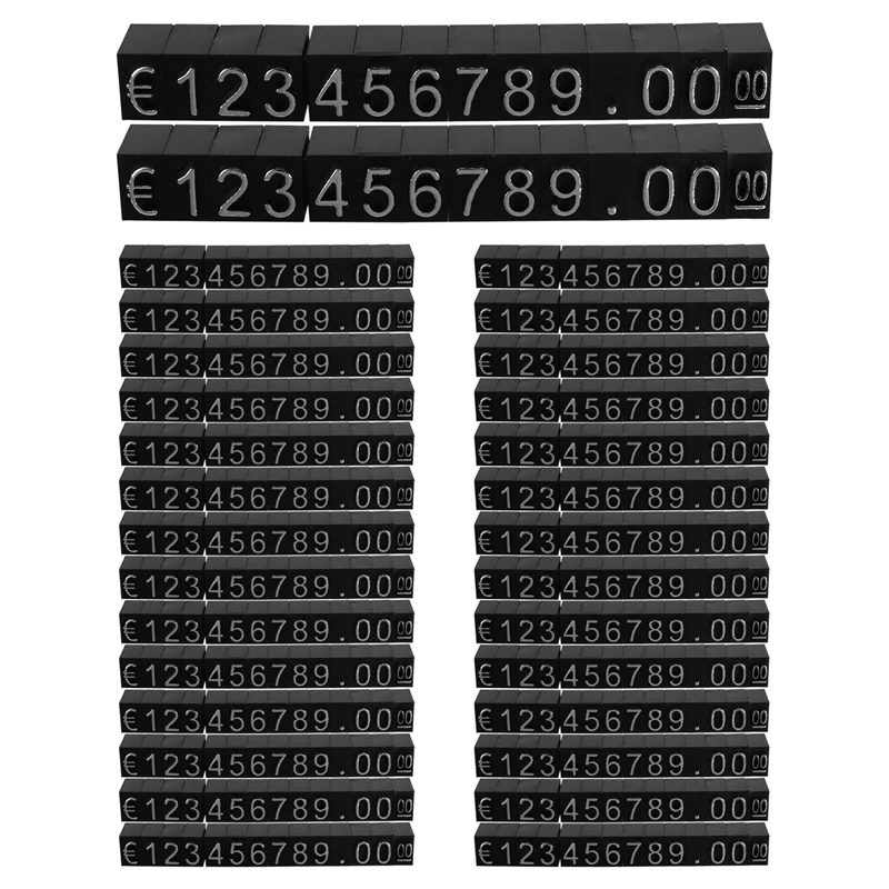 30 مجموعة من علامات عرض الأسعار للمكعبات البلاستيكية، متجر ملصقات إطار حامل أرقام قابل للتعديل
