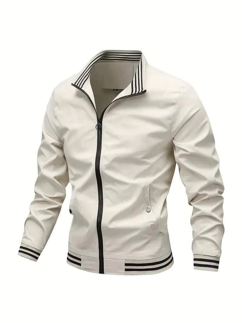 2025 New Design Men golf Jackets Outdoors motorcycle Windproof Clothing Casual Street Wear Coats Man Spring Autumn