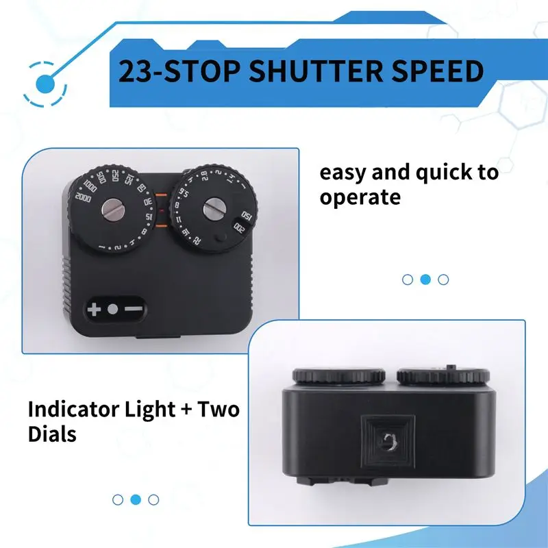 Photometer Light Meter II Cold Shoe for DSLR Film Camera Light Meter 12 Shutter Speed Photography Accessories(Black)