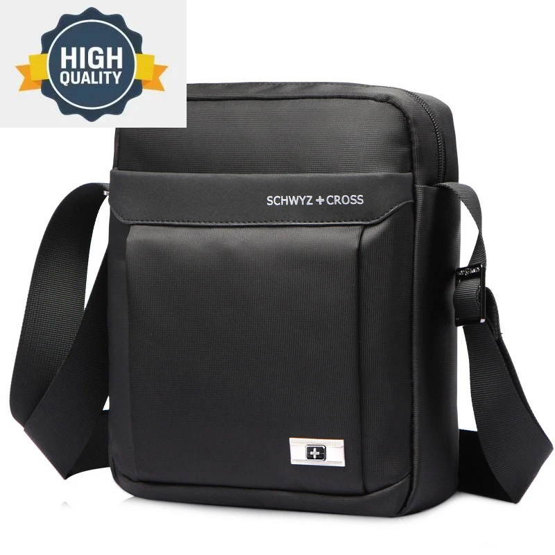 

black Oxford new Men's Single Shoulder Bag Swiss Waterproof Messenger Bags crossbody bags for men 2024 bolso hombre bandolera