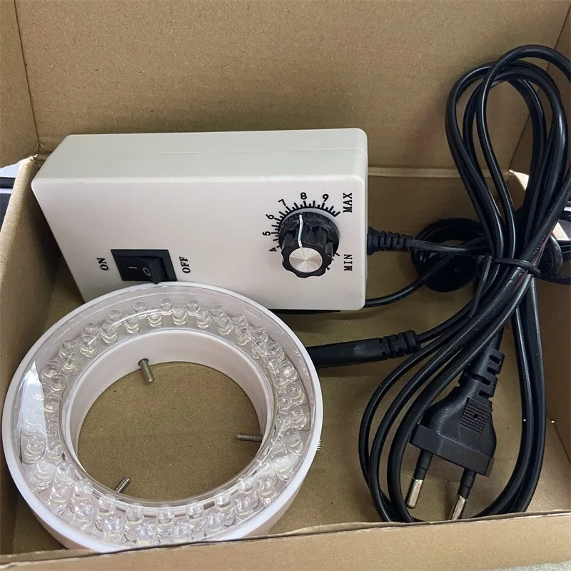 Microscope LED Light 56LED Ring Lamp Trinocular Video Camera Lens 110V 220V Tools Accessories Coaxial