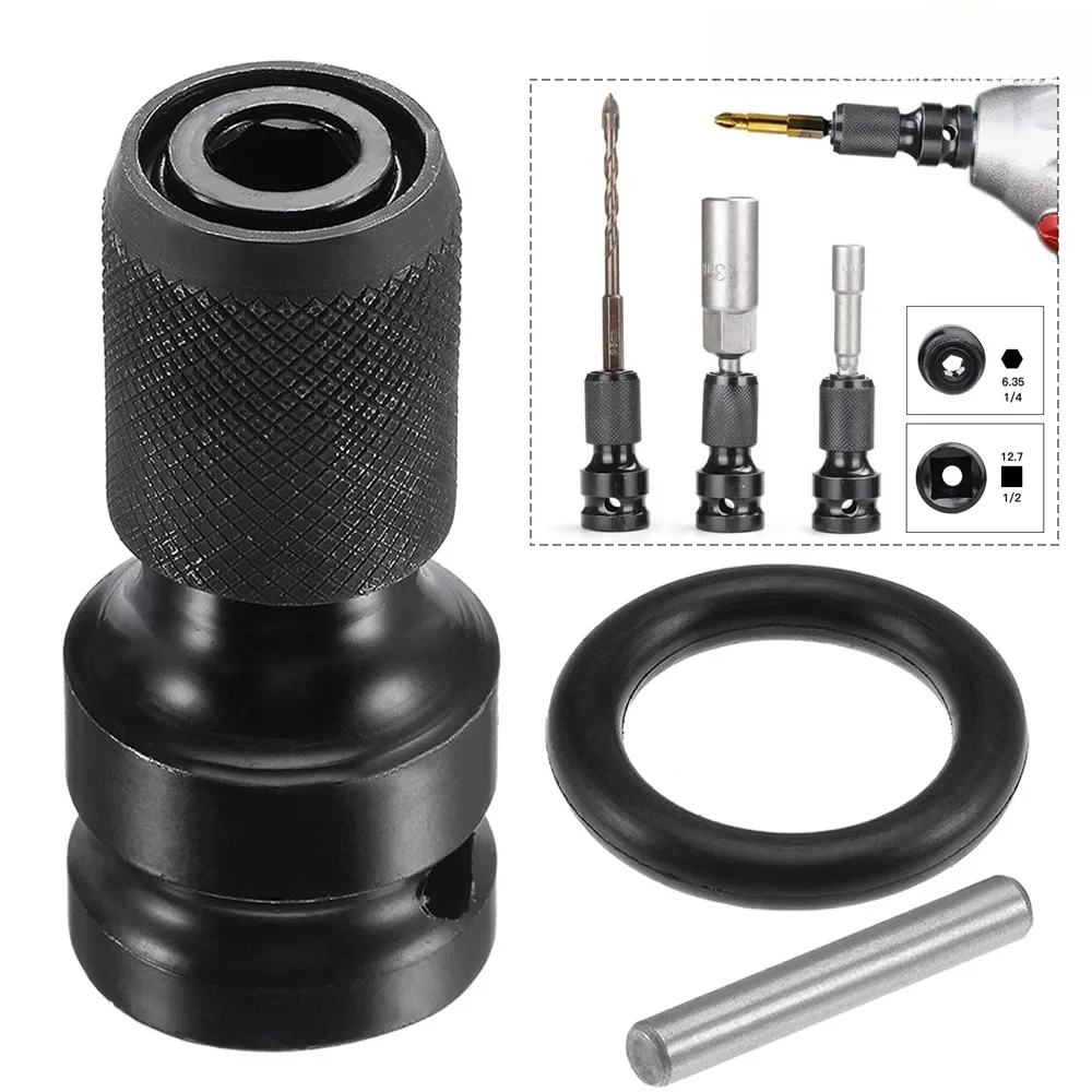 

1 шт. 1/2 дюйма квадратный привод на 1/4 дюйма шестигранная розетка адаптер конвертер патрон адаптер для ударного воздушного и электрического гаечного ключа