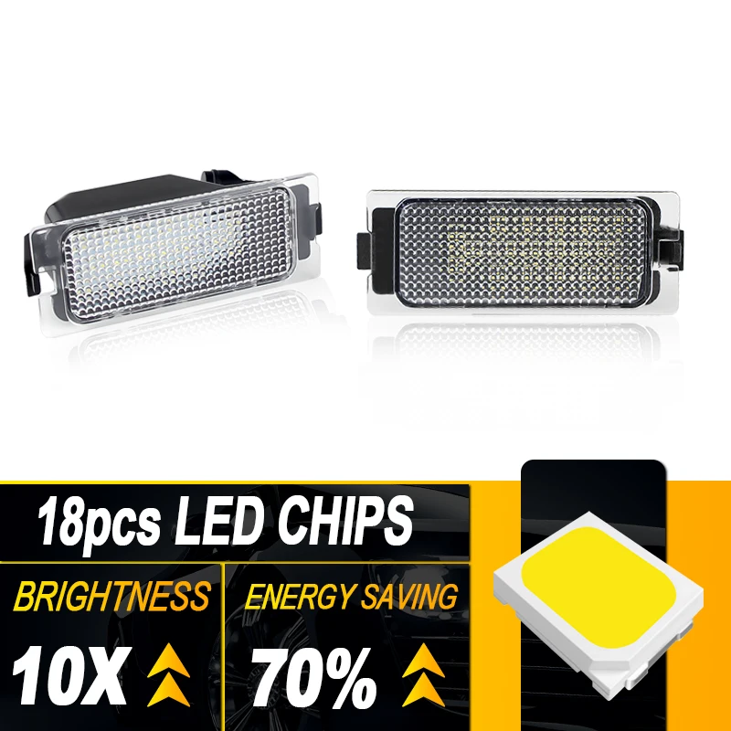 2PCS For Ford Edge Escape Mercury Car Rear White LED License Plate Light Number Plate Lamp OEM# 7T4Z-13550-A