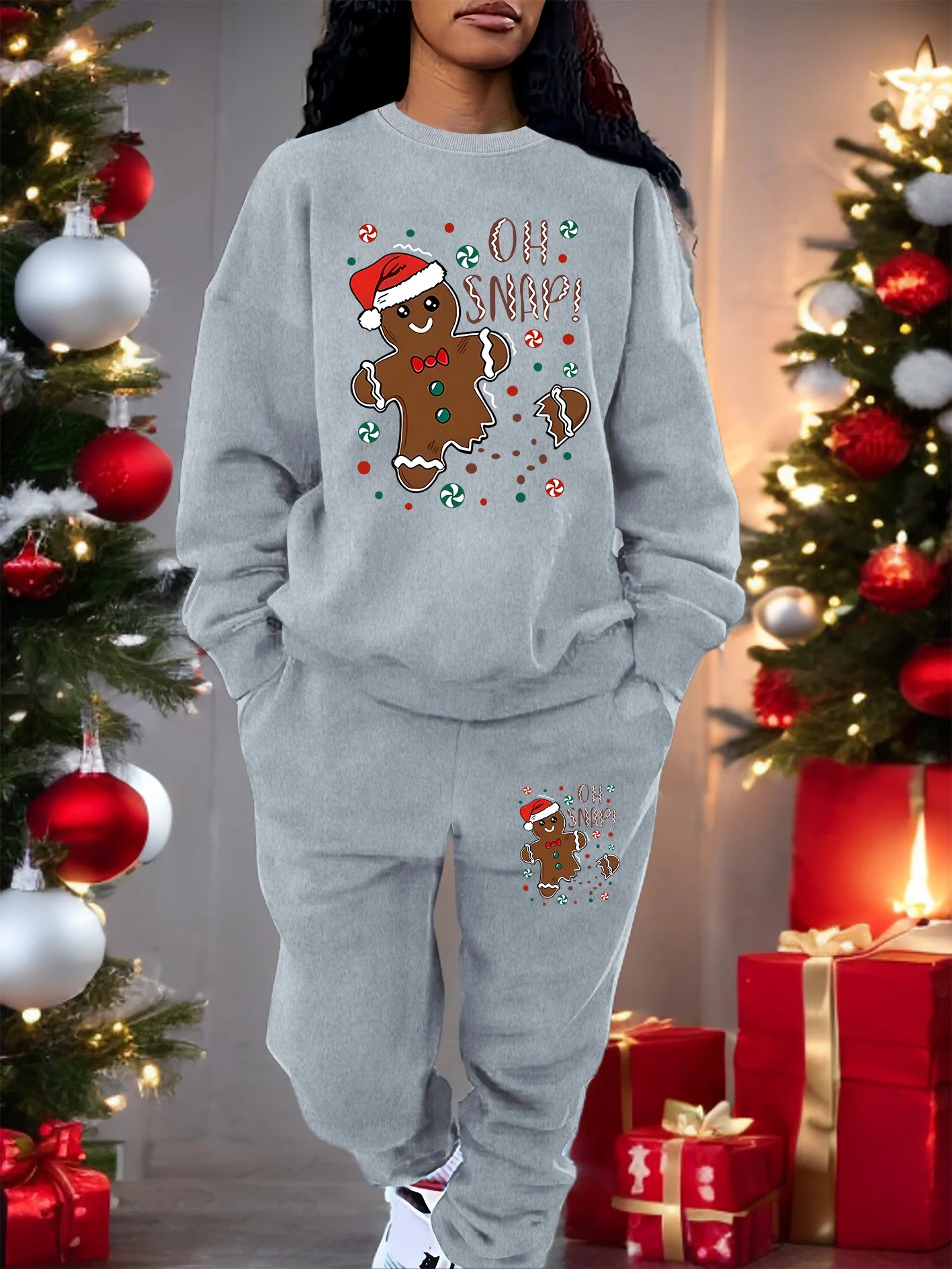 Setelan 2 potong dengan motif - Street Fashion Winter ulasan dan harga