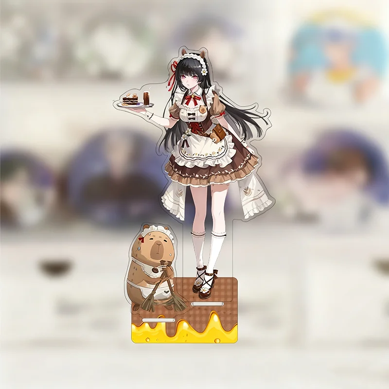 لعبة Wuthering Waves CHISA Capybara تأثيري حامل نموذج لوحة الشكل تمثال أكريليك سطح المكتب زخرفة اكسسوارات لطيف الدعائم #3