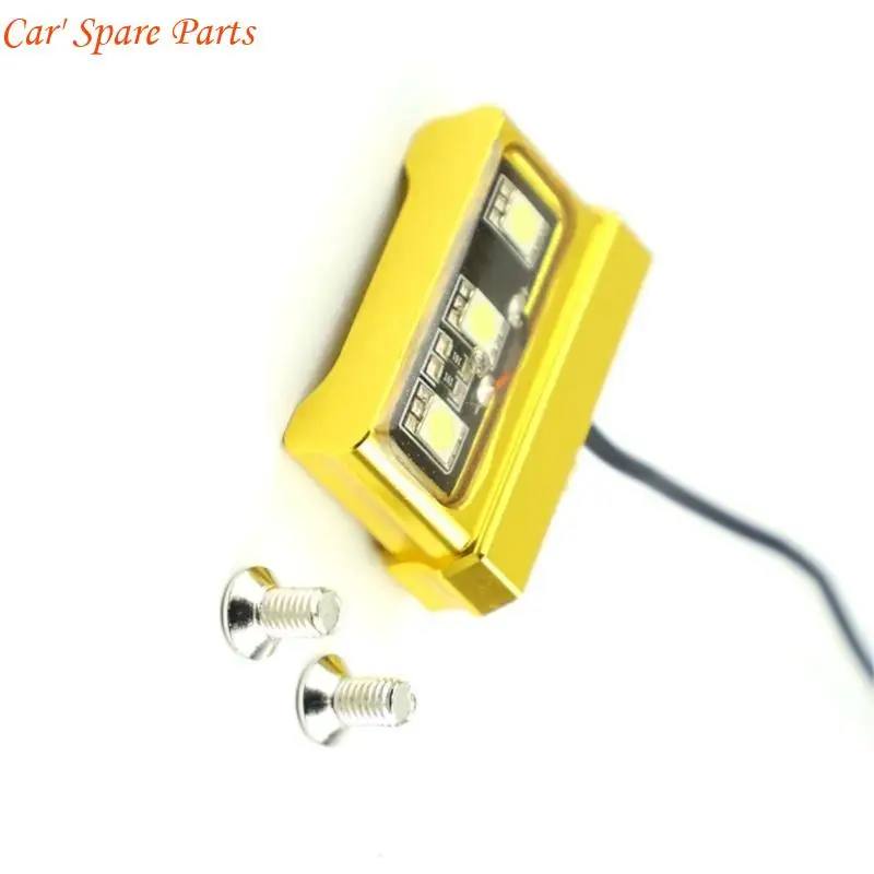 Y4UA Enhanced Motorcycle License Light High Visibility Metal Construction Quick Mounts