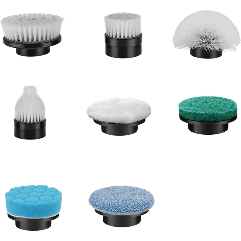 

ile Floor Scrubber Brushes Heads, 8-in-1 Electric Spin Scrubber Replacement Brush Heads for qimedo, Lee