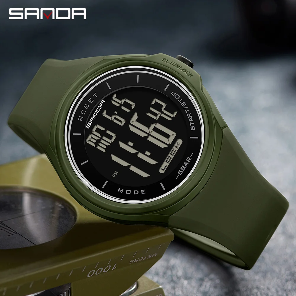 

SANDA Fashion Simple Sport Watches Men Military Digital Watch Alarm Clock Shock Resistant Waterproof Relogio Masculino 2131