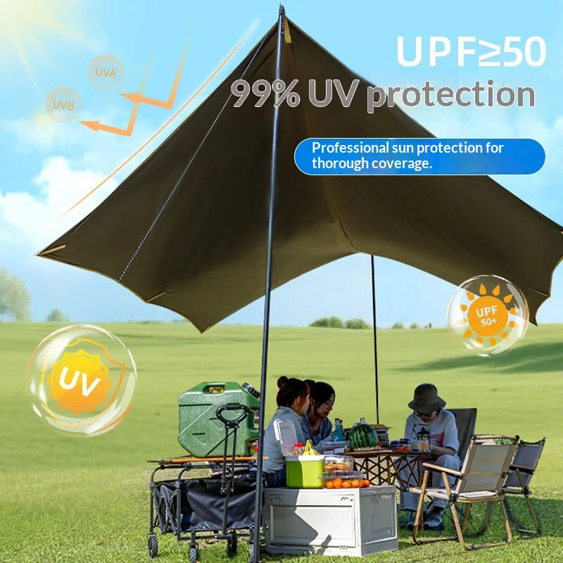 & Sky Screen Tent Outdoor Camping Black Glue Sunscreen Rainproof Equipment Portable Picnic Light Blocking Quick Open Awning