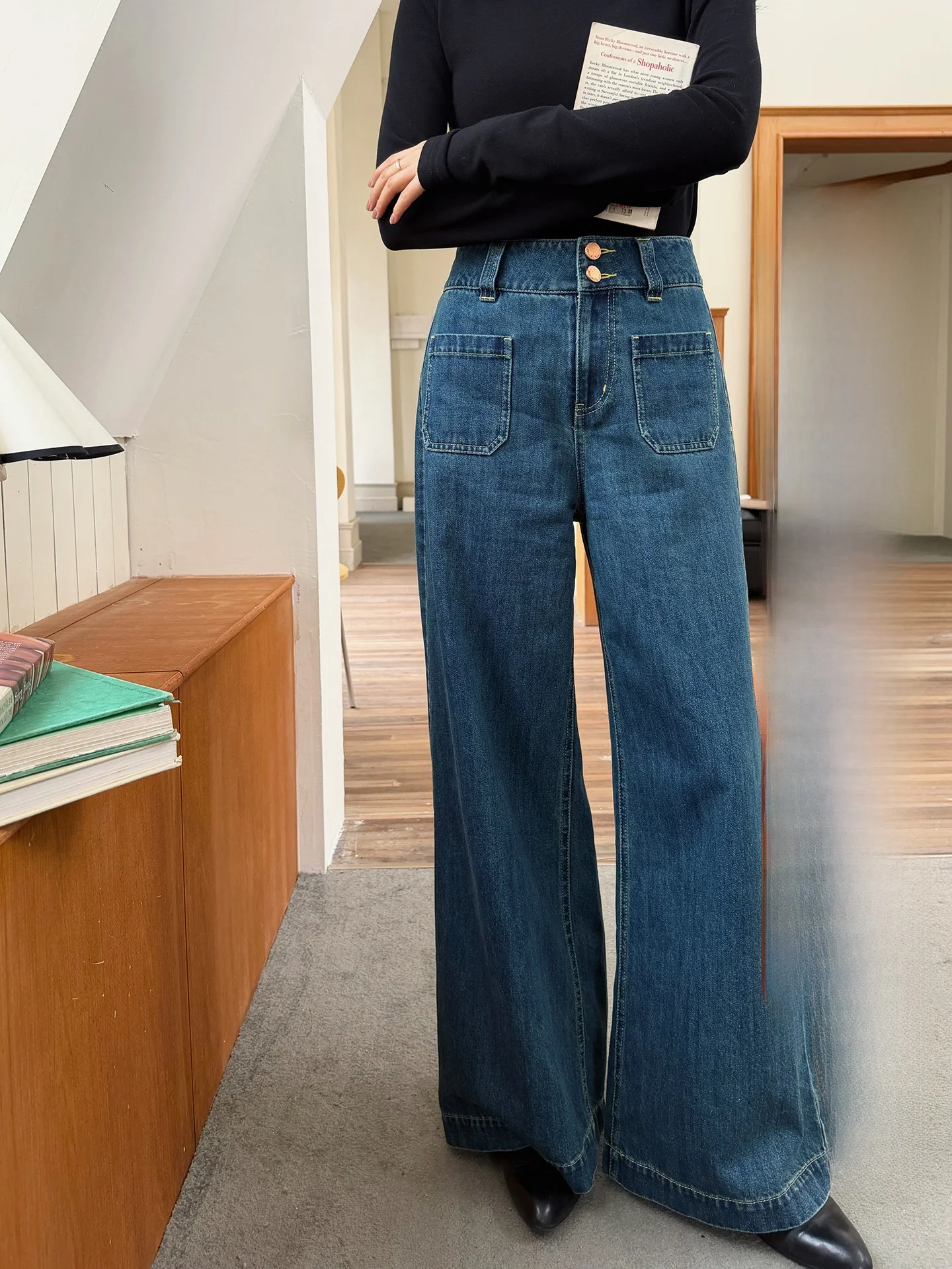 

Джинсы Elwing Original Heavyweight Waed Classic из хлопка, широкие, в стиле ретро, женские, повседневные, свободного кроя, с завышенной талией