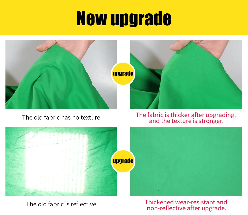 SH White Green Screen 2.4X4M Collapsible Chroma Key Backdrop Fabric Ultra-Quick Setup Birthday PartyBackground Photo Studio