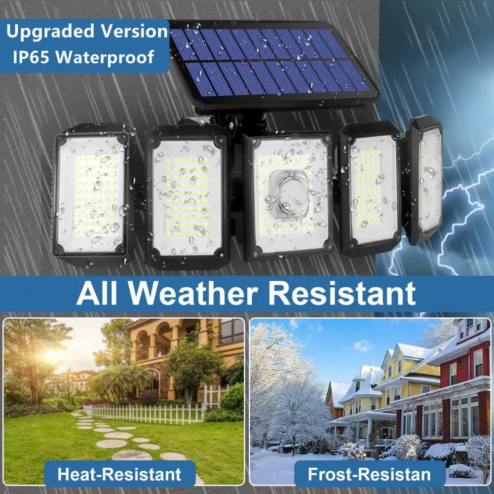 

Led Lamp Super Bright Solar Outdoor Light with 3 Modes Easy Installation Motion Sensor for Garden Ip65 Waterproof Auto Charging