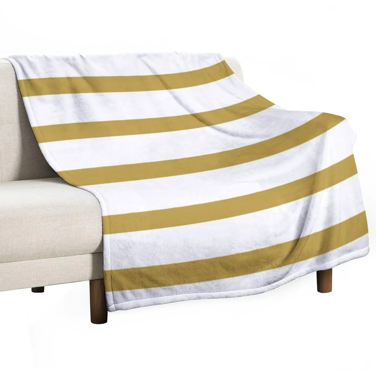 

Gold and White Striped Pattern Throw Blanket Giant Sofa Travel Flannels christmas decoration Blankets