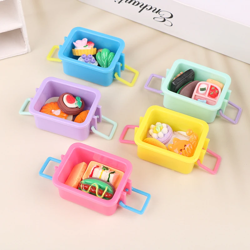 1Set Decompression Toy New Miniature Dollhouse Simulation Food Game Blind Box Blyth Doll Kitchen DIY Accessories