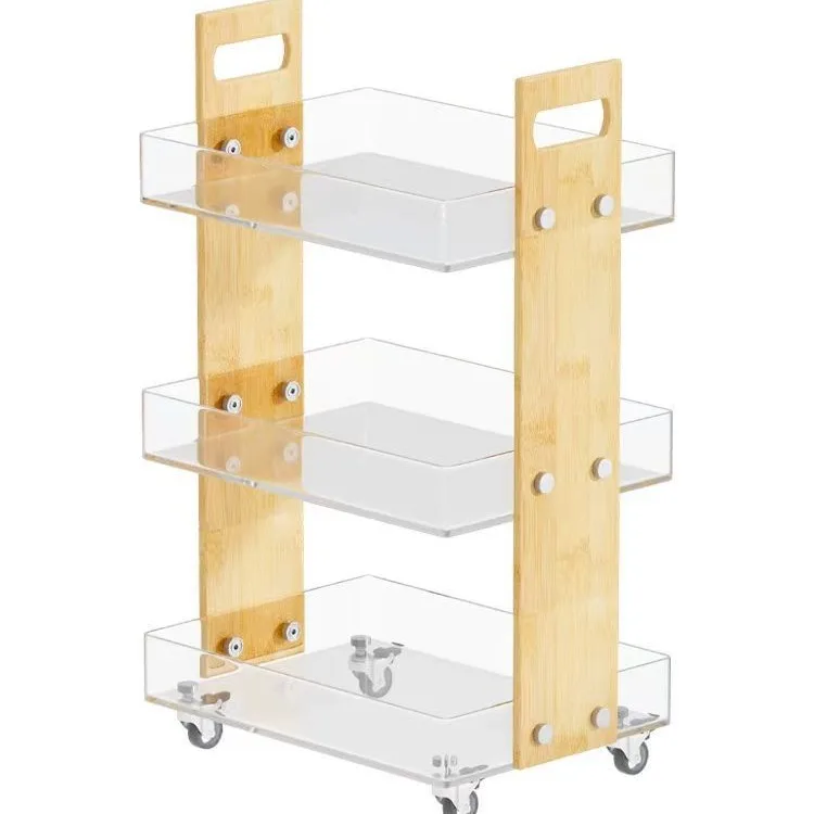 

Snack trolley, multi-function, floor mobile, household storage rack