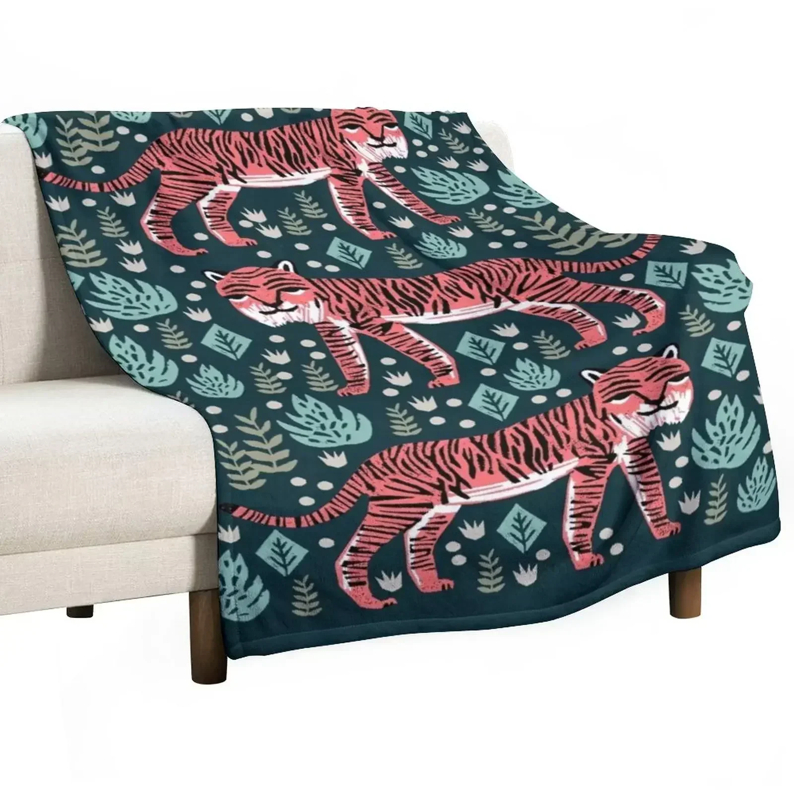Safari Tiger by Andrea Lauren Throw Blanket Extra Large Throw Beautifuls Decorative Sofas Hairys Soft Hairy Blankets